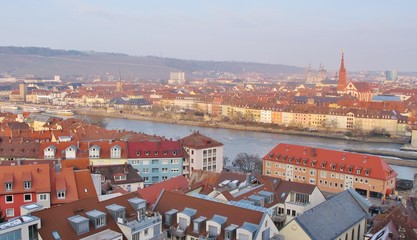 Blick vom Festungsberg auf Würzburg
