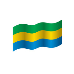 Gabon flag, vector illustration