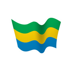 Gabon flag, vector illustration