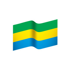 Gabon flag, vector illustration
