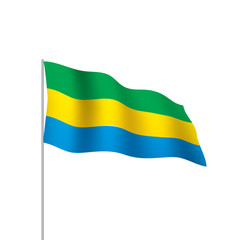 Gabon flag, vector illustration