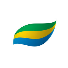 Gabon flag, vector illustration