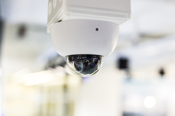 Secure ceiling digital camera, close up, Security CCTV camera..