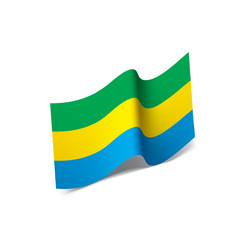 Gabon flag, vector illustration