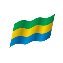 Gabon flag, vector illustration