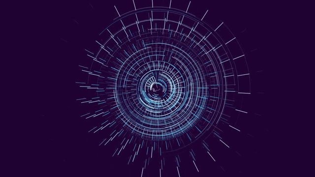 Futuristic Hud Target with Computer Data Screen at the end. Good for tech title and background