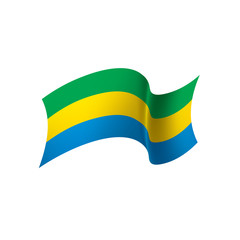 Gabon flag, vector illustration