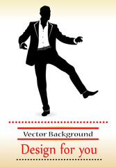 Silhouette. Businessman. Design element