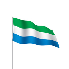 Sierra Leone flag, vector illustration