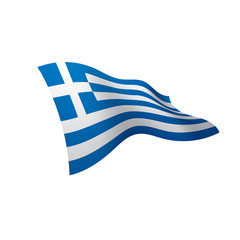 Obraz premium Greece flag, vector illustration