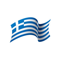 Obraz premium Greece flag, vector illustration