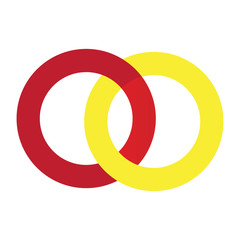 Connected circles logo Vector. Circle logo for your brand