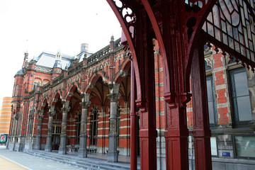 The rayway station of Groningen