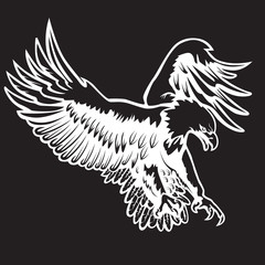 Eagle emblem isolated on black 2.eps