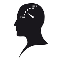 Illustration of low brain activity