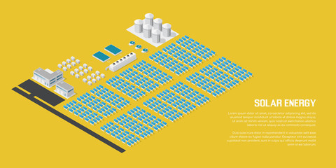 Isometric solar power plant