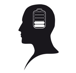 Illustration of low brain activity