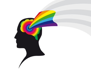 Illustration of low brain activity