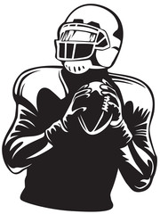 Naklejka premium american footbal player 3