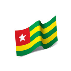 togo flag, vector illustration