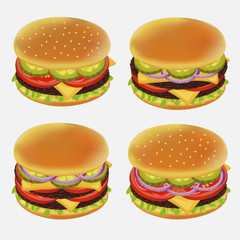 Hamburgers set