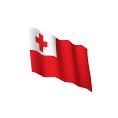 Tonga flag, vector illustration