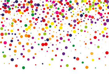 Festival pattern with color round glitter, confetti. Random, chaotic polka dot. 