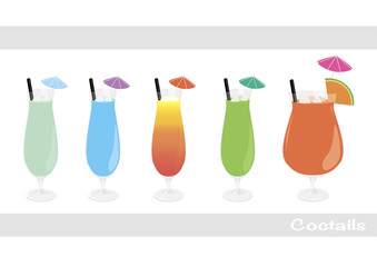 Mix of alcohol cocktail set