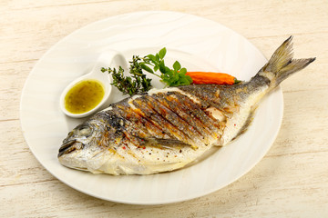 Grilled dorado fish