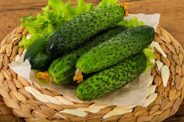 Green cucumbers