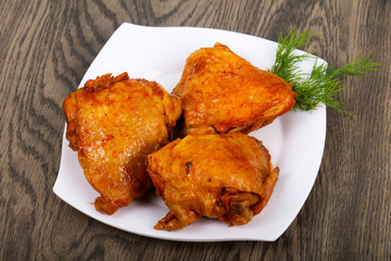 Roasted chicken thigh