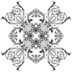 Vector baroque ornament in victorian style