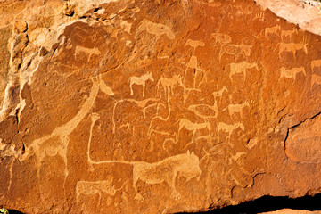 Felszeichnungen Twyfelfontein Namibia 