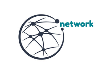Network connect logo template