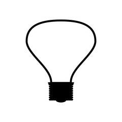 The electric light bulb. Icon.