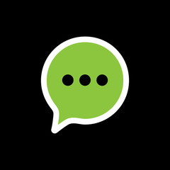 Chat icon. Dialog text