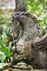 Statue in Monte Palace Tropican Garden in Funchal, Madeira island, Portugal.