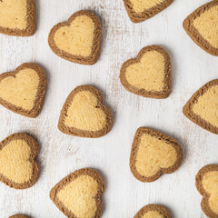 Heart-shaped cookies  for St. Valentine's Day.