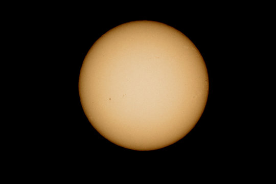 sun close-up view while observing through a telescope