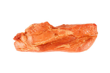 Smoked pork isolated on white background