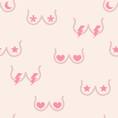Fototapeta premium Seamless pattern with breast vector illustration