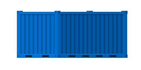 Sea port or railway container. Transportation of goods and objects. Vector flat illutration.