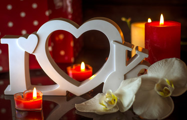 postcard to the day of all lovers or Valentine's Day