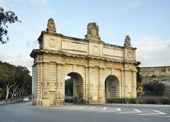 Fototapeta na wymiar Main gate in Floriana. Malta
