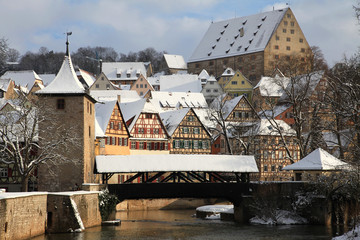 Stadtansicht von Schwäbisch Hall in Deutschland