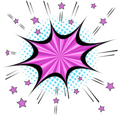 Fototapeta premium Comic bright super template