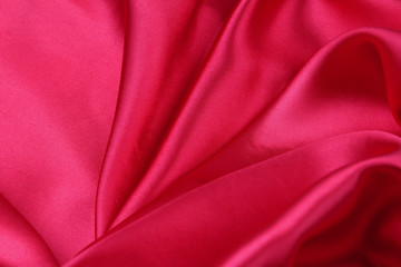 Red silk fabric material texture background