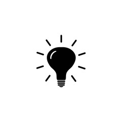 bulb icon. flat design