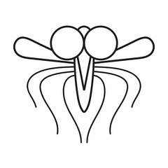 Insect. Mosquito silhouette.