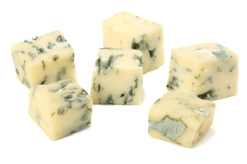 blue cheese isolated on white background
